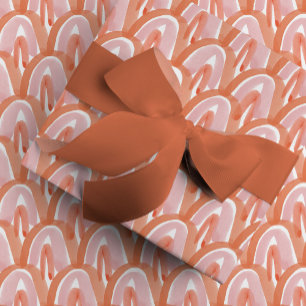 Papier Cadeau Échelles aquarelles en rouge