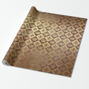 Papier Cadeau Échiquier royal de velours de Burgunde de couronn