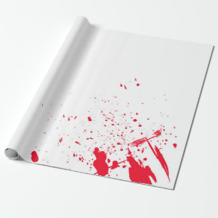 Papier Cadeau Éclaboussures de sang rouge