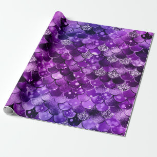 Papier Cadeau Éclat d'Océan Motif Écailles de Poisson Colorées