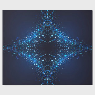 Papier Cadeau Éclats de magret Whimsical sur le bleu profond