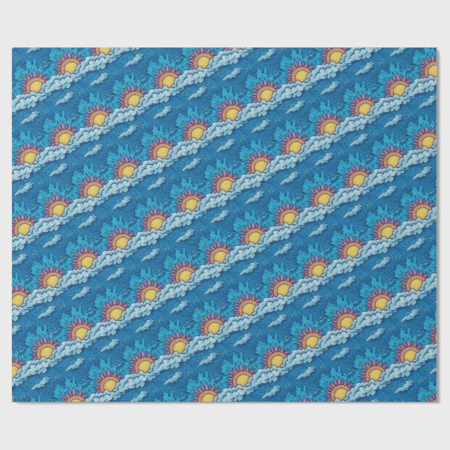 Papier Cadeau Éclipse des soleils nés du crépuscule (Plat)