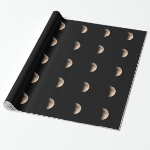 Papier Cadeau Éclipse lunaire avec cratères