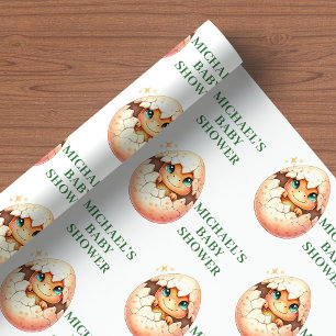 Papier Cadeau Éclosion Prochaine pour Fête Bébé Di