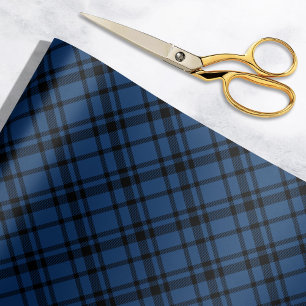 Papier Cadeau Écossais Tartan à carreaux bleu marine Fêtes