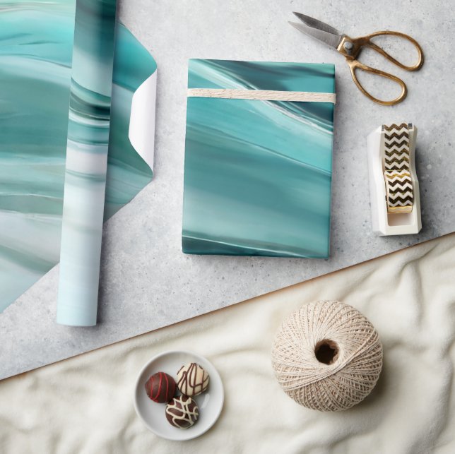Papier Cadeau Écran Cadeau Moderne Vert Émeraude (Artisanat)
