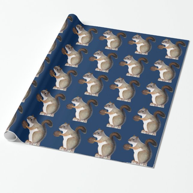 Papier Cadeau Écureuil (Déroulé)