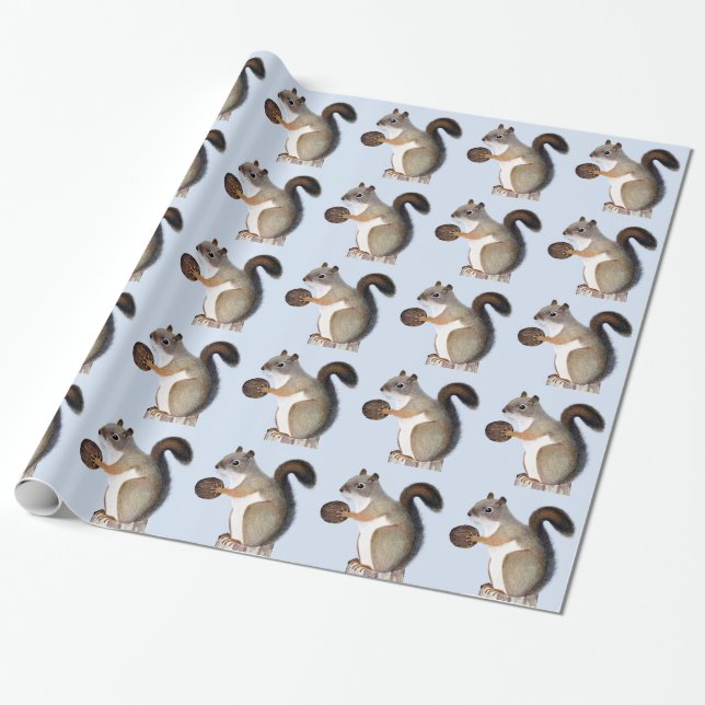 Papier Cadeau Écureuil (Déroulé)