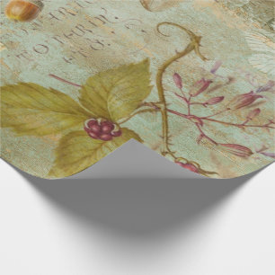 Papier Cadeau Écureuil, Chouette, Découpage de la faune de la fo