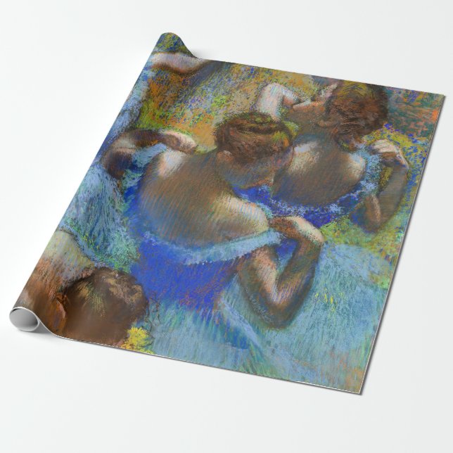 Papier Cadeau Edgar Degas - Danseuses bleues (Déroulé)