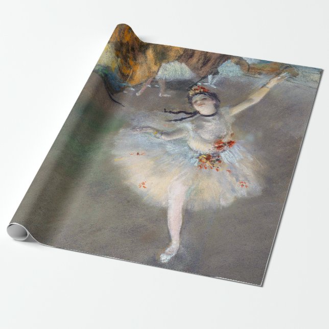 Papier Cadeau Edgar Degas - L'Étoile / Danseuse sur la scène (Déroulé)
