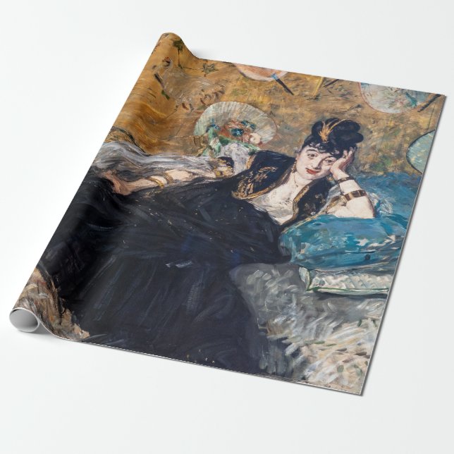 Papier Cadeau Edouard Manet - Dame aux Éventails (Déroulé)