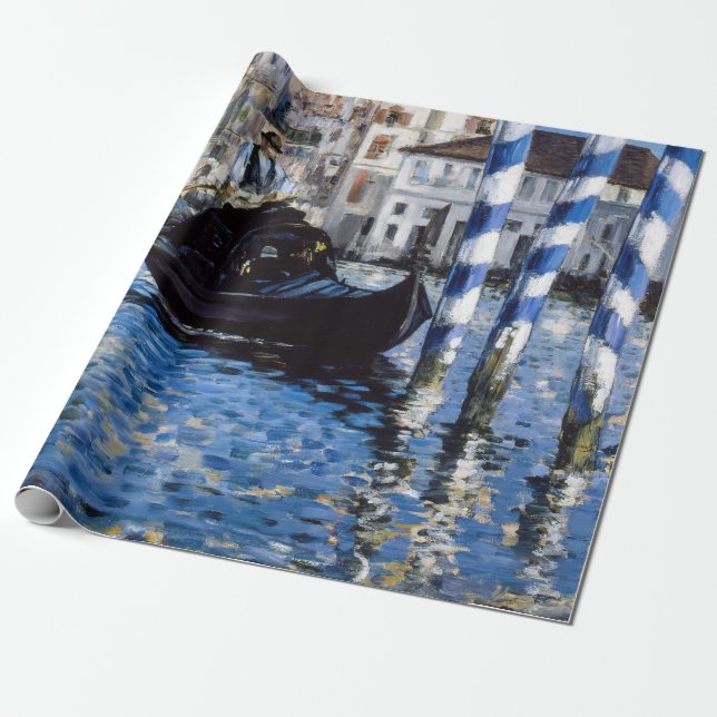 Papier Cadeau Edouard Manet - Grand Canal, Venise (Déroulé)
