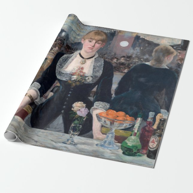 Papier Cadeau Edouard Manet - Un bar aux Folies-Bergere (Déroulé)