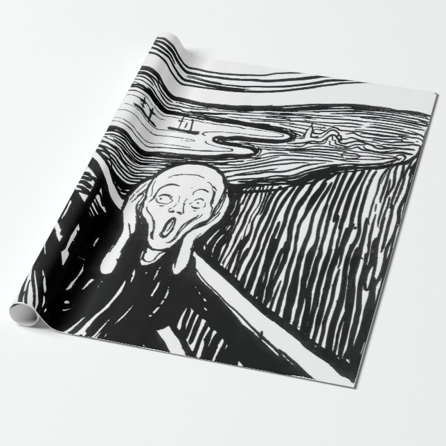 Papier Cadeau Edvard Munch - La lithographie de cri (Déroulé)