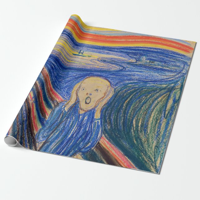 Papier Cadeau Edvard Munch - The Scream 1895 (Déroulé)