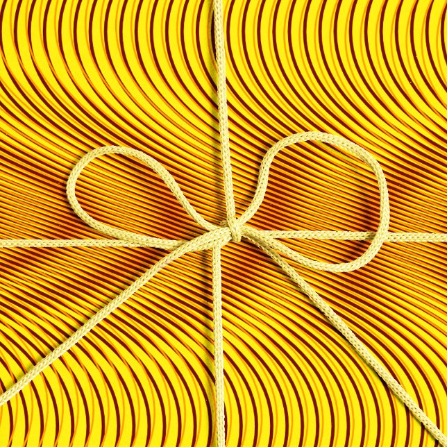 Papier Cadeau Effet Or fondu Moiré Stripes - Trippy Abstrait (Créateur téléchargé)