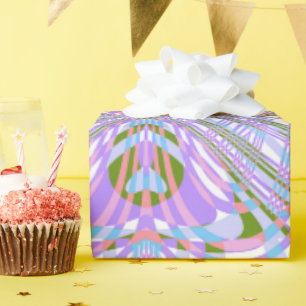 Papier Cadeau Effet Papillon Chevron Géométrique Abstrait
