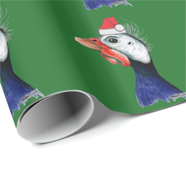 Papier Cadeau Église du Santa Claus (Coin rond)