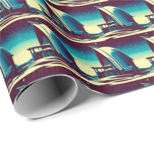 Papier Cadeau Église futuriste SF 1