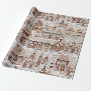 Papier Cadeau Église Gingerbread