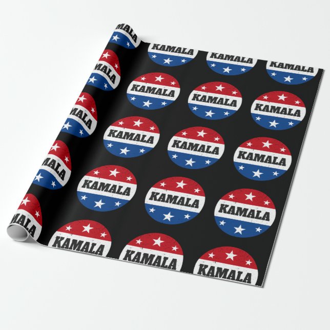 Papier Cadeau Élection Kamala Harris 2024 V (Déroulé)