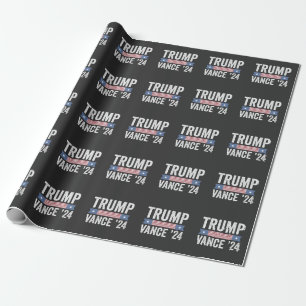 Papier Cadeau Élection Trump Vance Doudou de Noël
