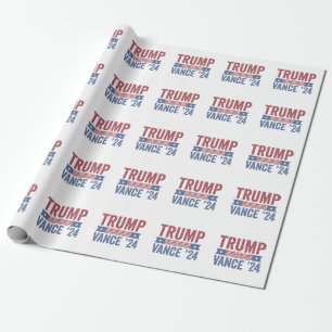 Papier Cadeau Élection Trump Vance Doudou de Noël