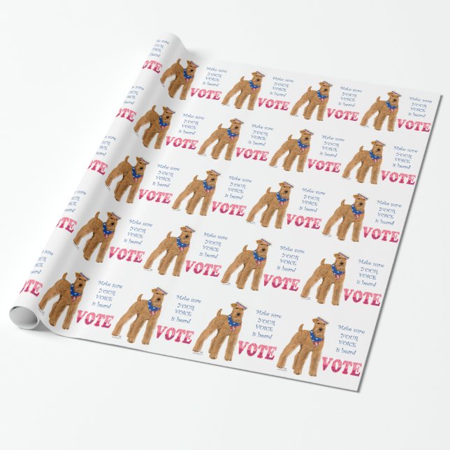 Papier Cadeau Élections de Terrier Irlandais (Déroulé)