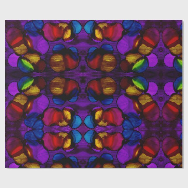 Papier Cadeau Electric Bloom (Plat)