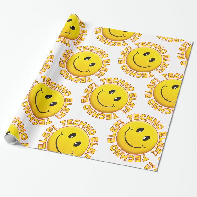 Papier Cadeau Elef de techno (Déroulé)