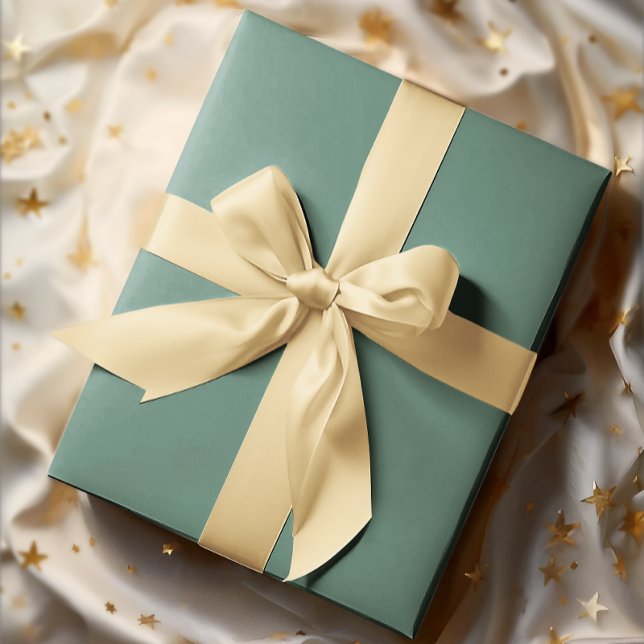 Papier Cadeau Élégance boueuse - Océan solide Turquoise (Créateur téléchargé)
