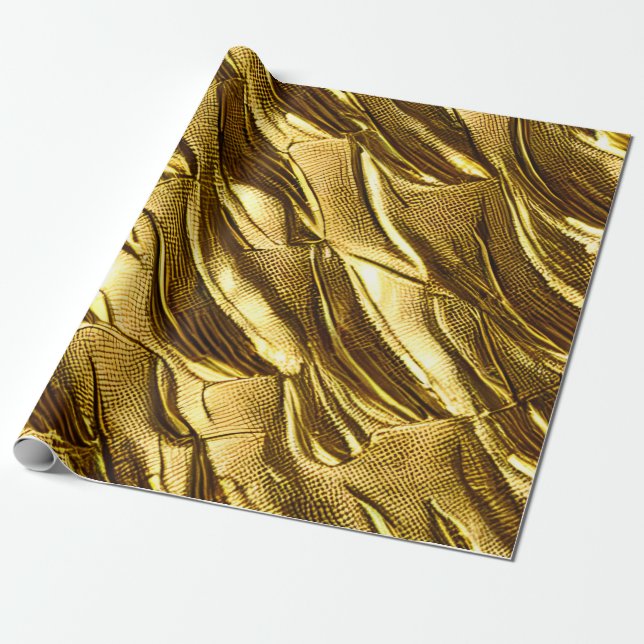 Papier Cadeau Elégance Drake Doré (Déroulé)