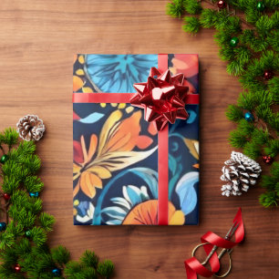 Papier Cadeau Élégance Florale Bohème Colorée : Mandala Vibrant