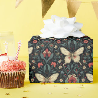 Papier Cadeau Élégance Papillon Blanc