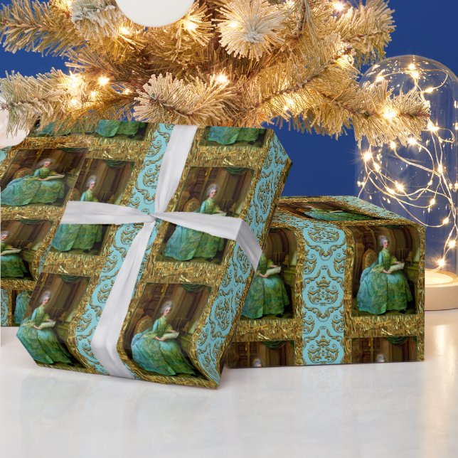 Papier Cadeau Élégance romantique de l'antiinette (Vacances)