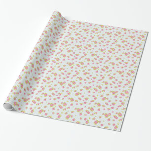 Papier Cadeau Elegance wallpaper pattern of pink roses 4
