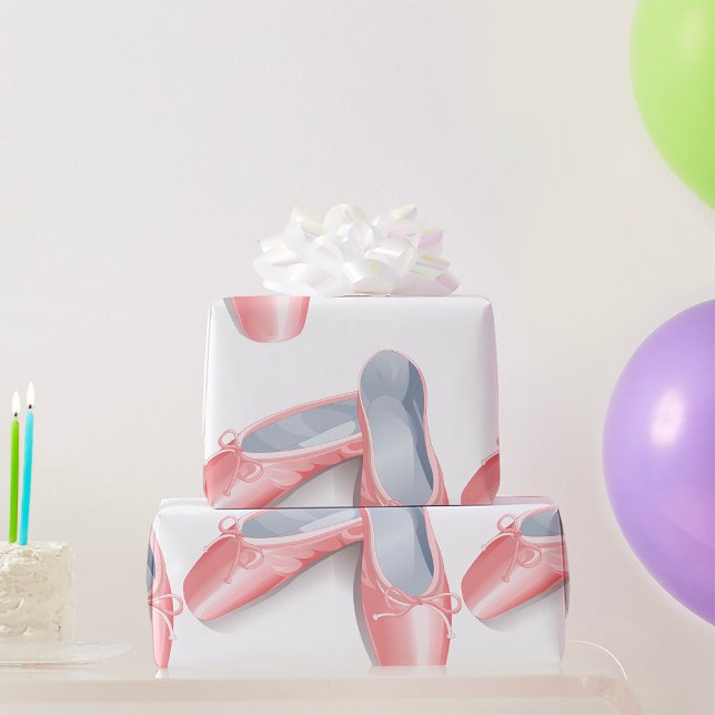 Papier Cadeau Élégant Ballet Rose Appartements mignonette Fille  (Créateur téléchargé)