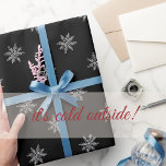 Papier Cadeau Elegant Black and White Chalk Snowflakes<br><div class="desc">Enjoy gift giving with this Elegant Trendy Black and White Chalk Snowflakes Merry Christmas Wrapping Paper. Have a Wonderful Christmas!</div>