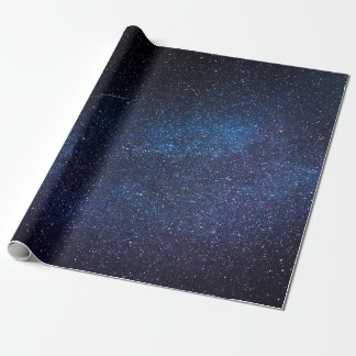 Papier Cadeau Elégant bleu Milkyway Galaxy Texture