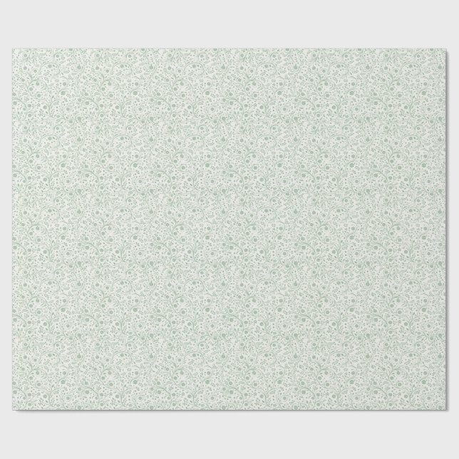 Papier Cadeau Elegant Botanical Floral Pattern – Minimal Nature  (Plat)