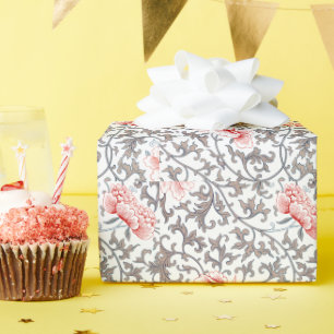 Papier Cadeau Elégant Botanique Vintage en couleurs neutres