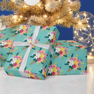 Papier Cadeau Elégant Bouquet