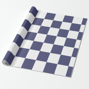 Papier Cadeau Élégant Carreaux Violet Foncé Blanc – Audacieux