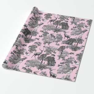 Papier Cadeau Elégant chevreuil Vintage Fox Hare Country Toile 