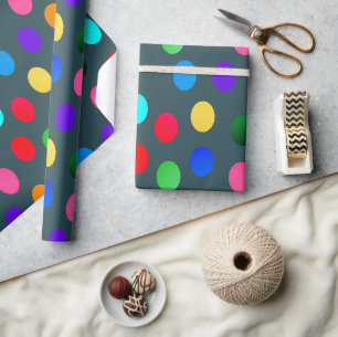 Papier Cadeau Élégant chic brillant amusant et coloré cadeau ble