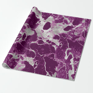 Papier Cadeau Élégant Chic Motif Abstrait Violet Pourpre