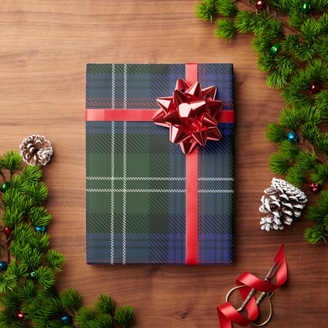 Papier Cadeau Elégant Clan Plaid Sutherland Rustique Tartan (Cadeau de vacances)