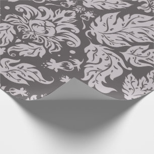 Papier Cadeau Élégant Damas baroque Vintage