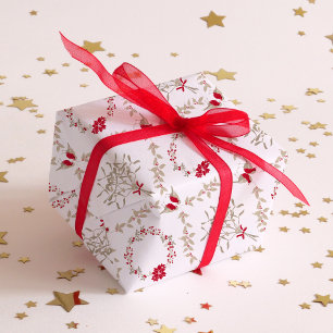 Papier Cadeau Élégant Damas de Noël lunaire